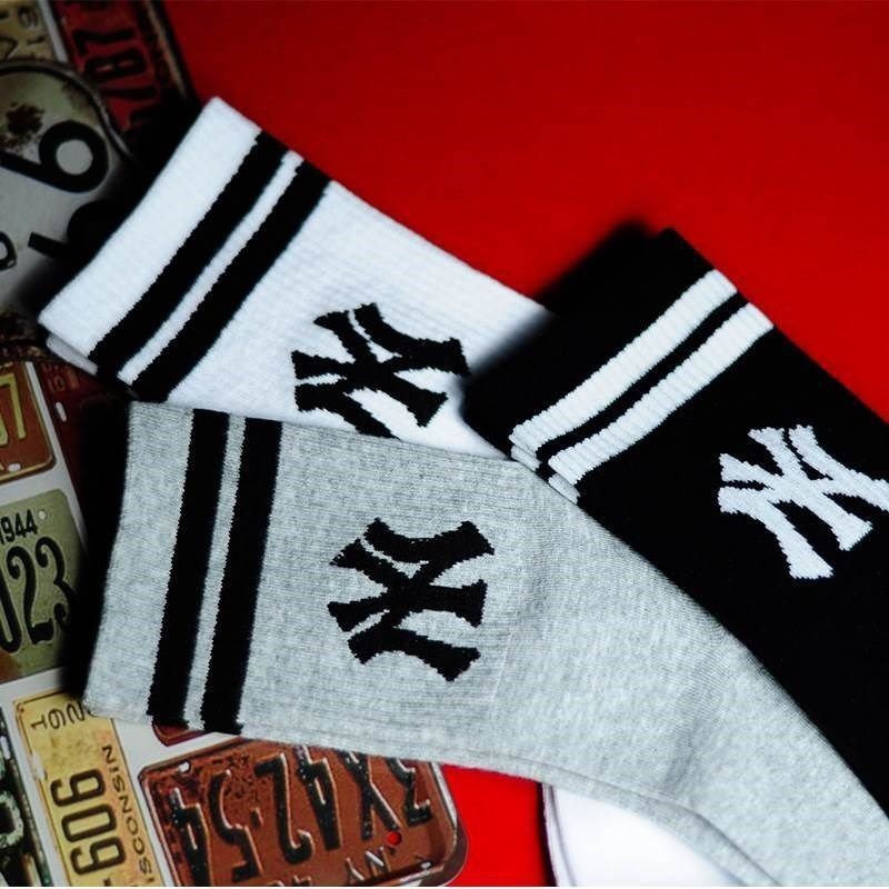 Tất thể thao cotton nguyên chất style NY, phù hợp cho yoga, thấm mồ hôi và thoáng khí, có thể cá nhân hóa và nhuộm màu