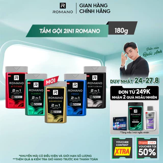 Tắm gội cho nam 2 trong 1 Romano 2in1 180g/chai