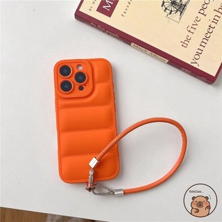 Tương Thích Cho iPhone 16 16e 15 14 Plus Pro Max Ốp Điện Thoại Có Dây Da Dây Đeo Xuống Thiết Kế Áo Khoác Mờ Đơn Giản Vỏ Mềm Ốp Lưng Ốp Lưng