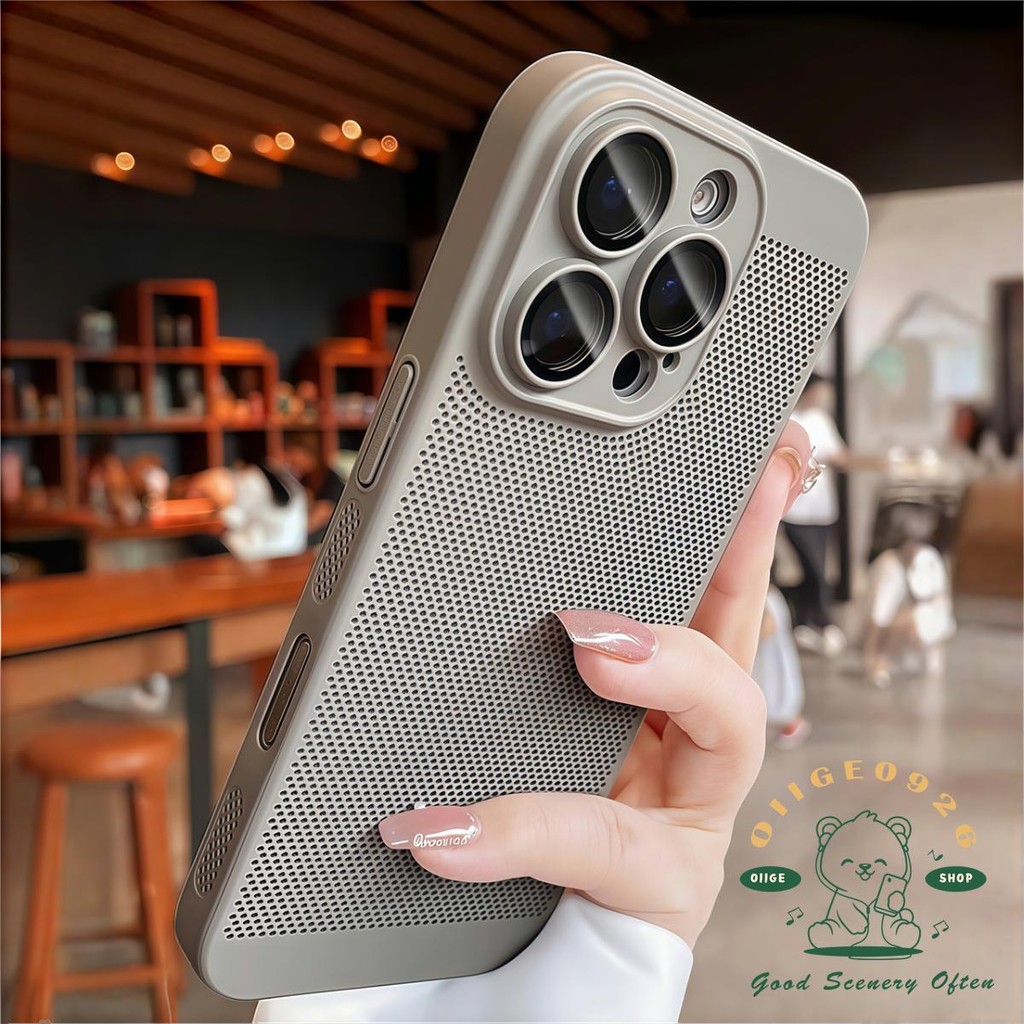 Tản nhiệt mờ vỏ cách nhiệt Vỏ điện thoại iphone16 Pro Max 15 14 13 12 11 vỏ cho vỏ iPhone PC Vỏ cứng chống sốc