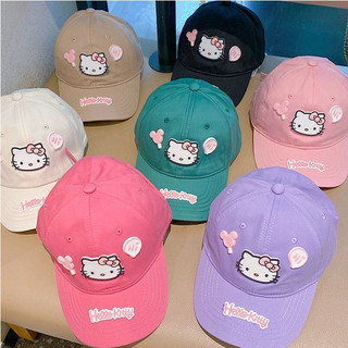 Mũ lưỡi trai trẻ em Hello Kitty Sanrio – 3D dễ thương, che nắng, dây tăng giảm