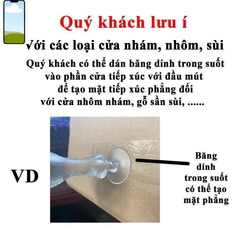 [Set 5 cái] Chặn cửa chống va đập, bộ giữ cửa hít chân không sillicon keo NANO không đục khoan làm hỏng tường