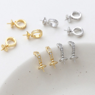Mạ vàng 14k bảo quản màu, ngọc trai, khóa vạn năng, dát zirconium, tự làm vòng tay/vòng cổ thủ công