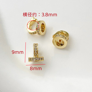 Khóa vòng cổ ngọc trai một lớp zircon, mạ vàng 14k handmade, đa năng
