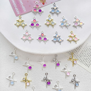 Ngọt Ngào Bầu Trời Đầy Sao Hợp Kim Mặt Dây Chuyền DIY Handmade Trang Sức Vòng Cổ Bông Tai Đính Hạt Điện Thoại Di Động Dây Xích Phụ Kiện