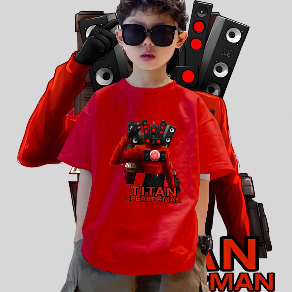 2024 Mẫu Mới Casual sang trọng Skibidi Toilet Titan Cameraman Kids Tee Hợp thời trang và đa năng