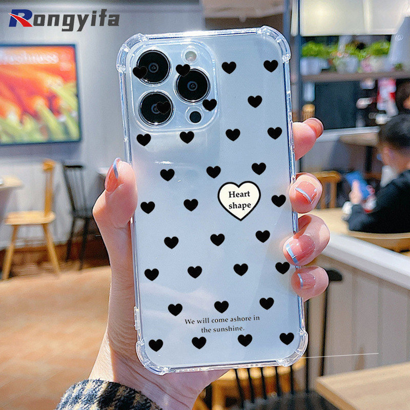 Vỏ Mèo Đen Ins Style Cho Samsung Galaxy A7 A9 2018 A2 Core A6S Note 10 Plus 9 8 S10 Lite S7 Edge A8S Mèo Dễ Thương Chống Sốc Trong Suốt Vỏ Mềm Chống Rơi