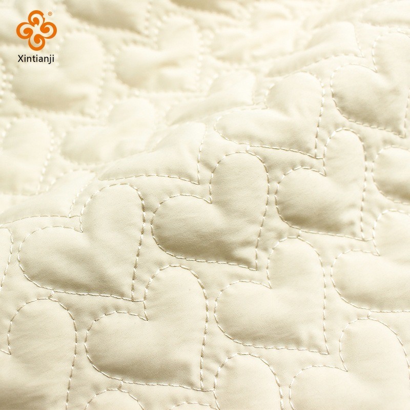 Túi Cotton Thêu Hình Trái Tim Quilted Vải Cotton 1 Mét TJ22165