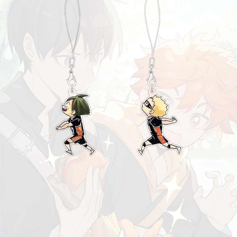 Dây Đeo Điện Thoại Haikyu Q Phiên Bản Hoạt Hình Ngoại Vi Acrylic Mặt Dây Chuyền Túi Quyến Rũ Phụ Kiện Điện Thoại