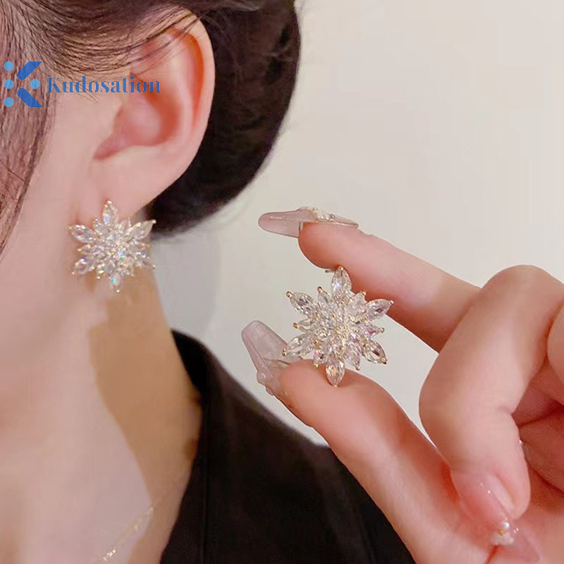 Kudosation Pha Lê Bông Tuyết, Hoa Zircon, Dành Cho Nữ, Dự Tiệc Cưới, Trang Sức Quà Tặng