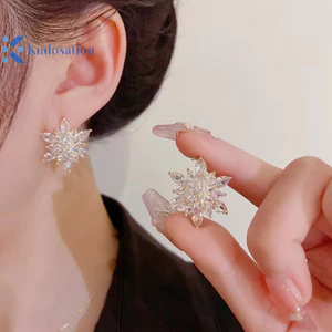 Kudosation Pha Lê Bông Tuyết, Hoa Zircon, Dành Cho Nữ, Dự Tiệc Cưới, Trang Sức Quà Tặng