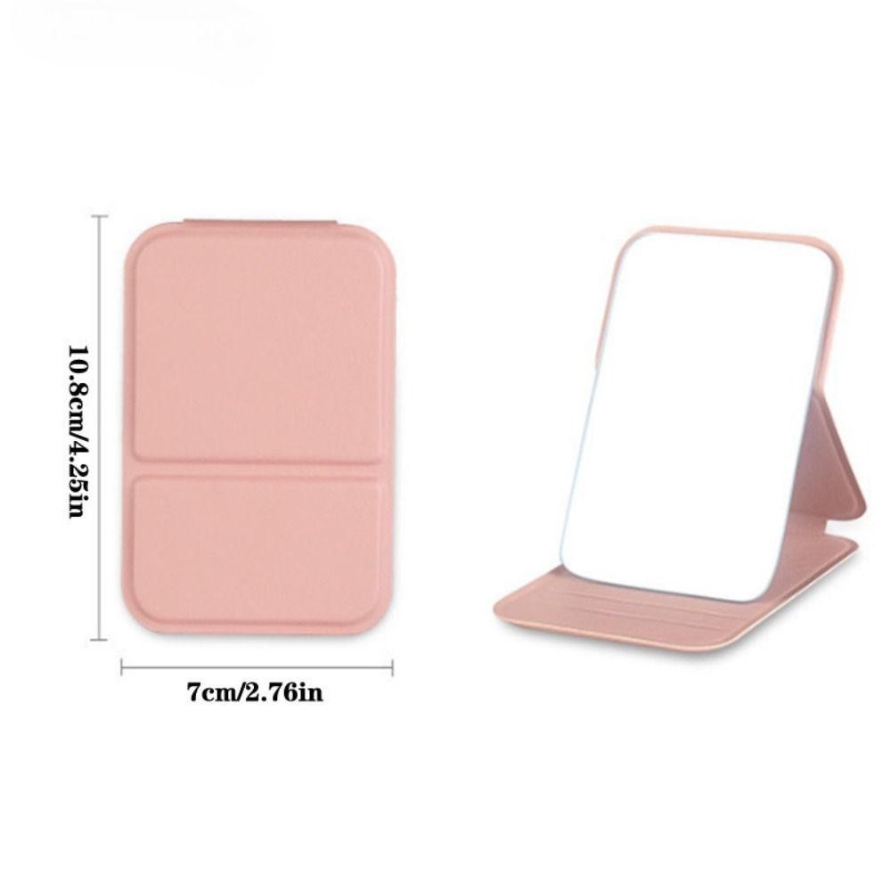 Gương để bàn Mini EBINLANDS, Gương trang điểm cầm tay đứng di động, Gương gấp bỏ túi màu trơn nhỏ đơn giản Trang trí máy tính để bàn
