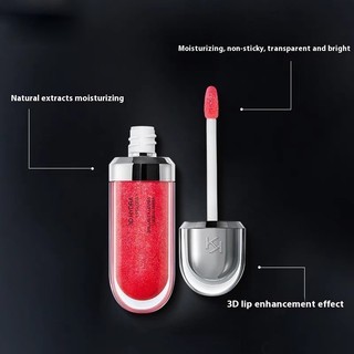 Kiko Mirror 3d Lip Gloss Kiko ❈ 🍎 3d ❈ Dễ dàng tô màu Trang điểm chống dính Cốc chống dính Gương làm trắng tự nhiên Lip Glaze Trang điểm môi