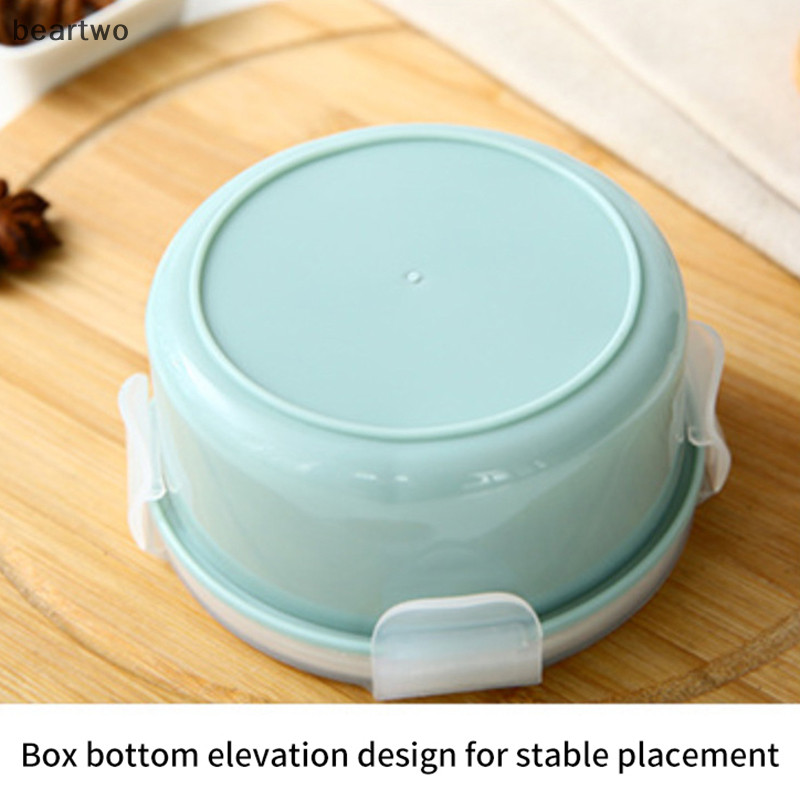 < Beartwo > Tủ Lạnh Mini Crisper Hộp Cơm Trưa Nhỏ Nhựa Kín Hơi Bình Bảo Quản Hộp Tròn Nhà Bếp Cách Nhiệt Hộp Cơm Trưa Hộp Đựng Đồ Ăn Nhẹ Đẹp