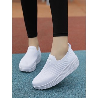 Mới Flyknit Rocker Giày Slip-On Lười Size Lớn Giày Thể Thao Nữ Hàng Miễn Phí Vận Chuyển