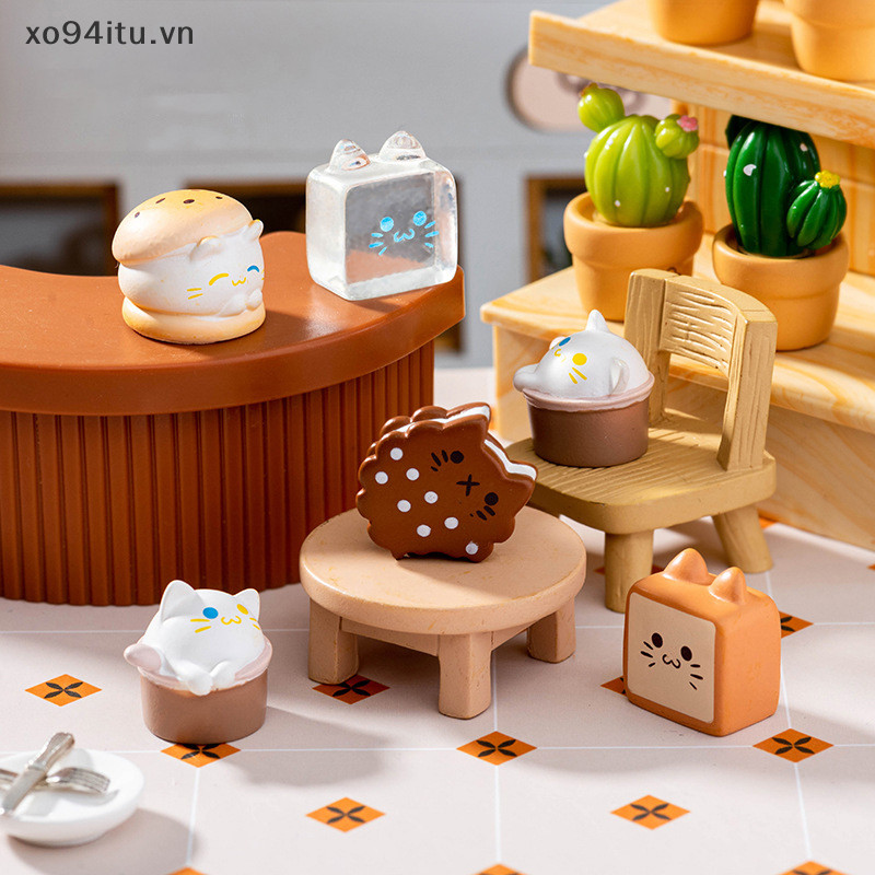 XOITU Hoạt Hình Món Tráng Miệng Bánh Quy Burger Micro Phong Cảnh Đồ Trang Trí Hình Thu Nhỏ Trang Trí Để Bàn DIY Trang Trí Nhà Cửa Quà Tặng VN