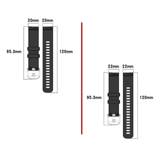 Dây đeo silicon khóa bạc 20mm 22mm cho Huami Amazfit Bip 6 / 5 / Bip 3 Pro / Bip Lite S U
