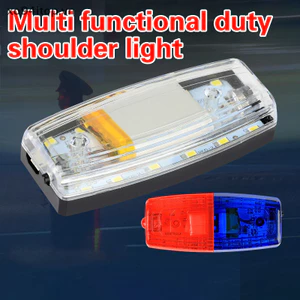 Xoitop Đỏ Xanh Dương LED Vai Cảnh Báo Ánh Sáng Kẹp Vai Đèn Vệ Sinh Nhân Viên An Toàn Tuần Tra Báo Động Đèn Flash Tín Hiệu Nhấp Nháy VN