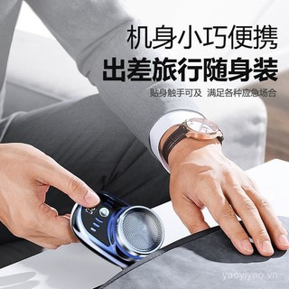 Dao cạo điện mini di động du lịch nam súng thép nhỏ điện cạo râu có thể sạc lại dao cạo râu