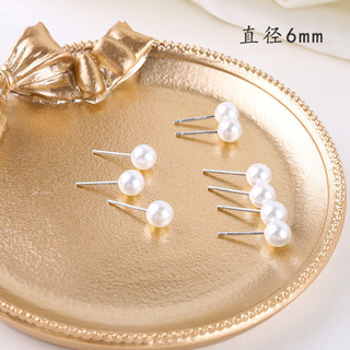 Bông tai ngọc trai hình học rỗng không đều đơn giản thích hợp chất liệu bông tai thủ công DIY kim bạc 925