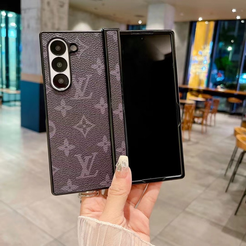 Ốp điện thoại họa tiết cổ điển sang trọng cho Samsung Galaxy Z Fold 7 6 5 4 3 Vỏ chống sốc sang trọng cao cấp cho Z Fold7 thiết kế độc đáo Vỏ bảo vệ toàn diện