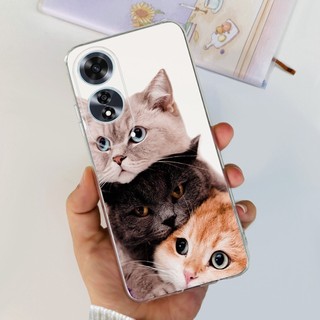 Dành Cho OPPO A60 4G Vỏ CPH2631 Vỏ Chống Sốc Hoa Phổ Biến Ốp Điện Thoại Silicon Trong Suốt Cho OPPOA60 A 60 2024 Ốp Lưng Mềm