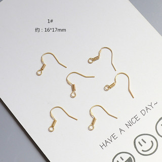 Bông tai móc có hạt Yajin, trang sức làm tay DIY mẫu đơn giản, phụ kiện tự chế