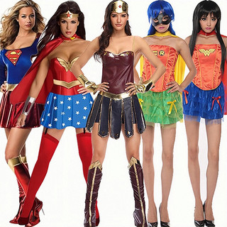 Siêu Anh Hùng Wonder Người Phụ Nữ Trang Phục Halloween Người Lớn Hai Chiều Nữ