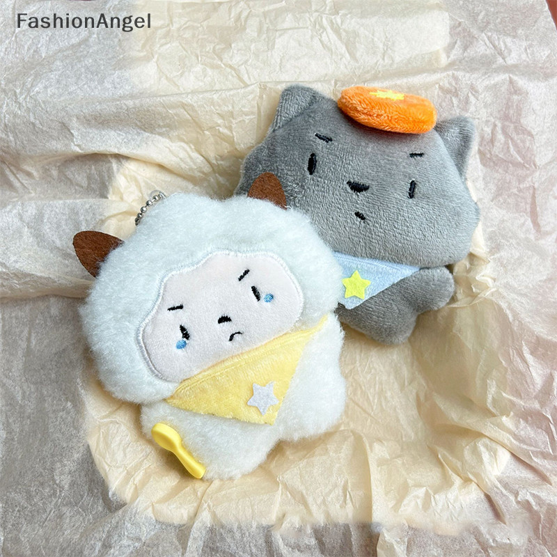 FashionAngel Dễ Thương Sang Trọng Sói Móc Khóa Hoạt Hình Cừu Mặt Dây Chuyền Mềm Nhồi Bông Búp Bê Xe Chìa Khóa Ba Lô Trang Trí Cặp Đôi Quà Tặng TH