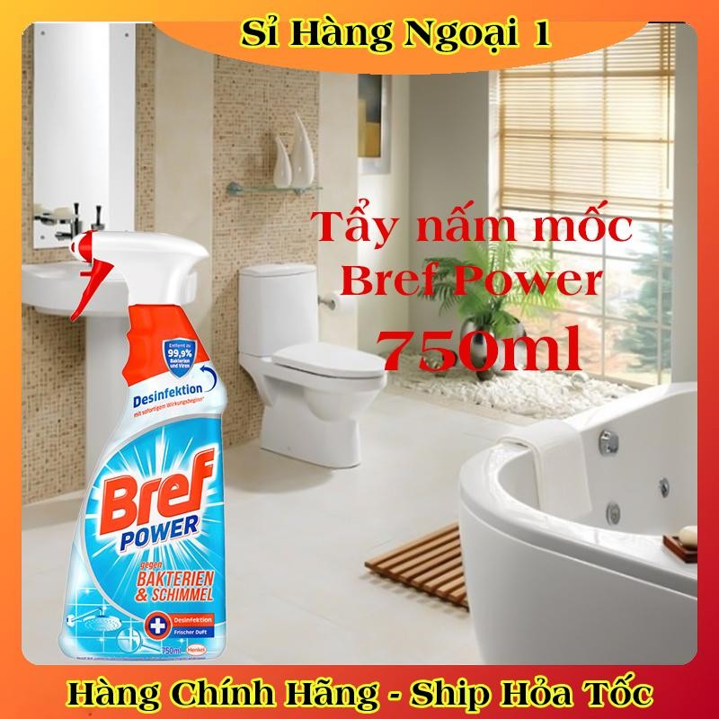 Chai Xịt Tẩy Nấm Mốc Diệt 99,9% Vi Khuẩn Bref Power 750ml - Hàng Nội địa Đức