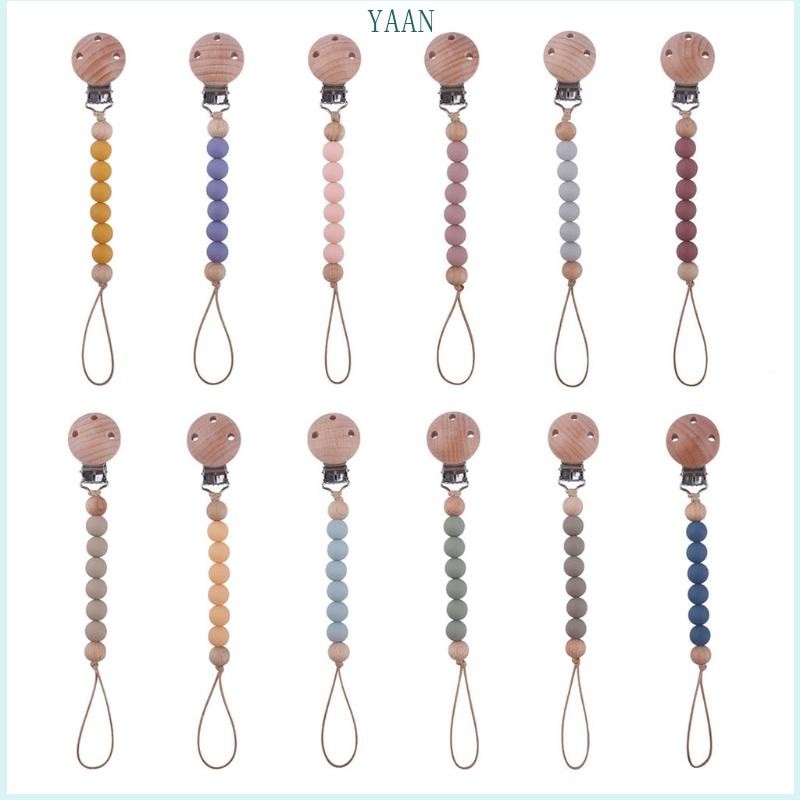 YAAN Newborn Pacifier Clip Chain BPAfree Silicone Beads DIY Dummy