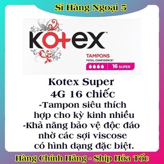 [CÓ CHE TÊN] Băng Vệ Sinh TAMPON Kotex các size - Hàng Châu Âu