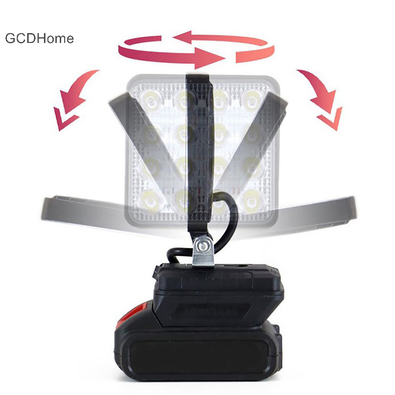 Gcdhome Cho 18V Li-ion LED Đèn Làm Việc 3 / 4 Inch Đèn Pin Di Động Khẩn Cấp Lũ Cắm Trại Ánh Sáng HOT
