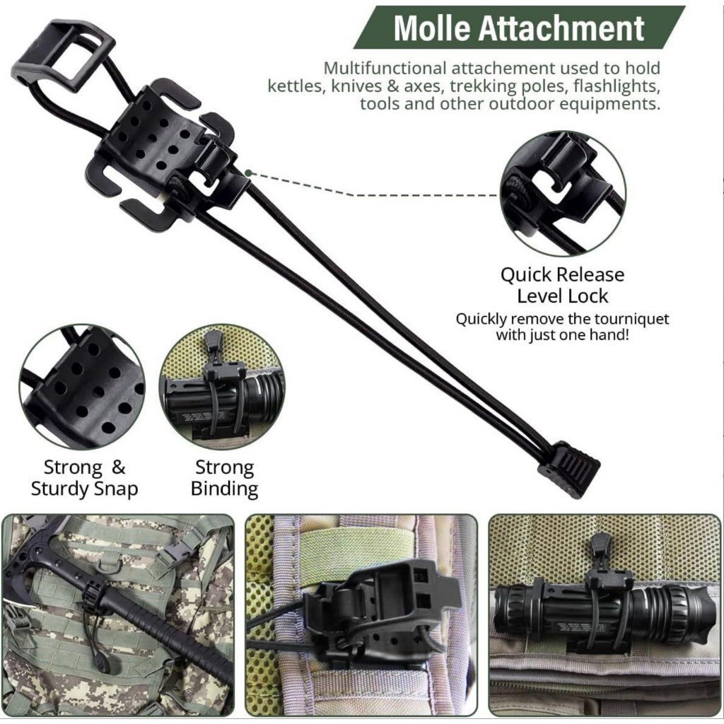 Dây cố định trang bị Molle bằng dây co giãn_Molle Webbing Fixed Buckle