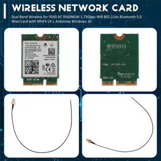 Băng tần kép không dây cho 9560 AC 9560NGW 1.73Gbps Wifi 802.11Ac Bluetooth 5.0 Thẻ Wlan với MHF4 UF.L Ăng-ten 10