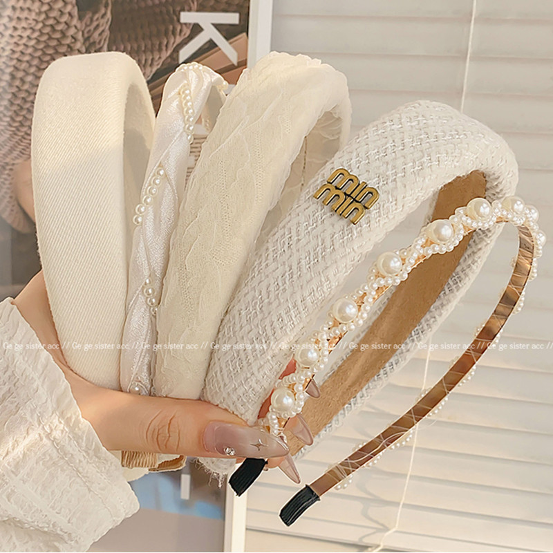 Băng Đô Nữ Sang Trọng Thu Đông Phong Cách Hàn Quốc Băng Đô Nữ Ngọc Trai Băng Đô Phụ Kiện Tóc Thời Trang