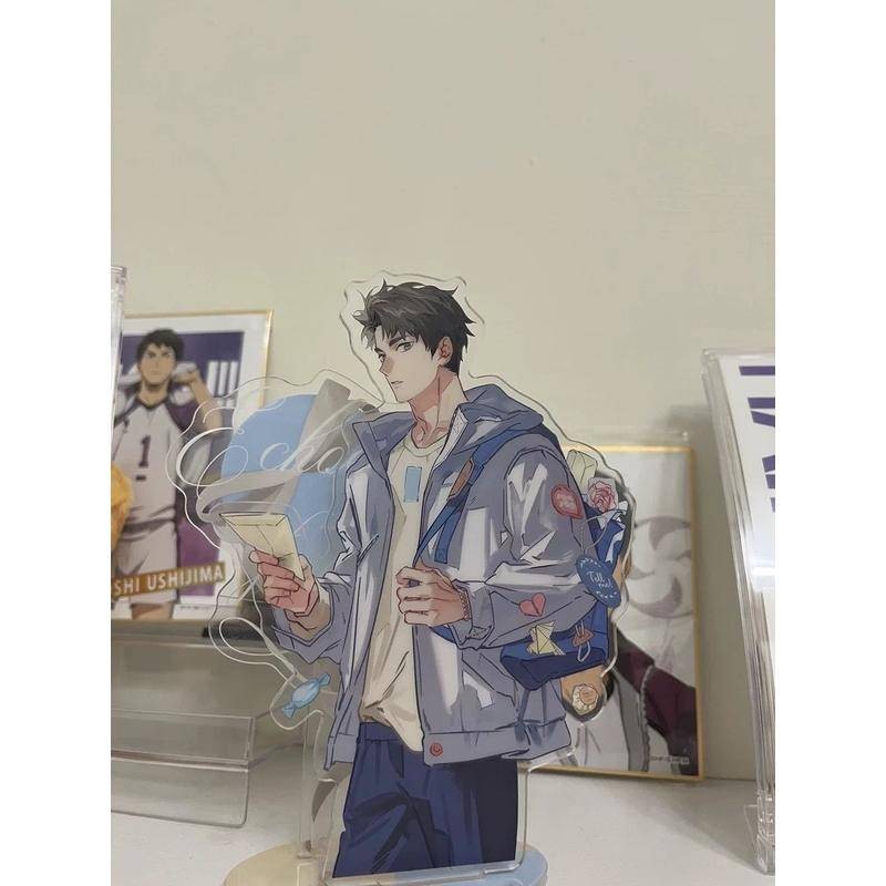 Haikyuu!! Standee Acrylic Chất Lượng Cao - 10cm Ushijima, Kenma, Sakusa, và Oikawa - Quà Tặng Trang Trí Bàn Làm Việc Anime