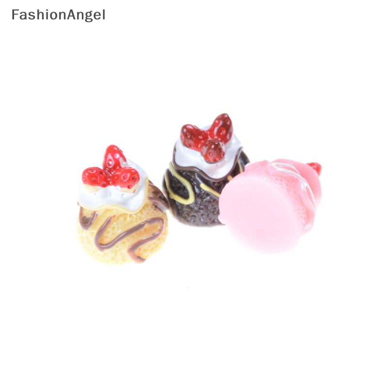 Fashionangel 5 Món Tráng Miệng 3D Nhựa Kem Bánh Thu Nhỏ Nhà Búp Bê Phụ Kiện TH