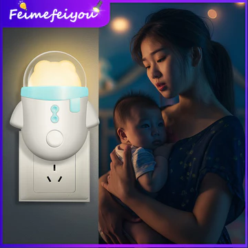 Đèn ngủ LED Spaceman Cắm vào Làm mờ Đèn ngủ nhỏ Phòng trẻ em Phòng ngủ Đầu giường Chiếu sáng trang trí Đèn ngủ