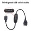 Cáp USB WU có công tắc Mở rộng cáp Chuyển đổi cho đèn USB Nguồn quạt USB