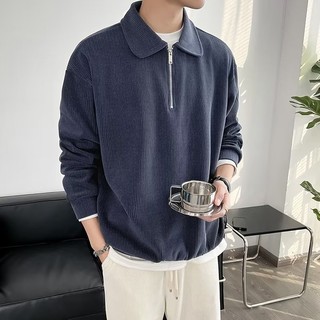 Áo len nam EERSHENSHI dây kéo phong cách Hàn Quốc áo len dệt kim dài tay màu trơn hàng đầu