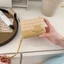 Ví mèo dễ thương FUJIOU, Túi đựng tiền xu kẻ sọc phong cách Hàn Quốc chống thấm nước, nhiều khe cắm thẻ màu trơn treo cổ tay mua sắm