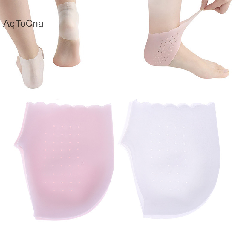 Aqtocna Nam Nữ Silicone Chân Chapped Chăm Sóc Dưỡng Ẩm Gel Gót Chân Tất Nứt Da HGVN