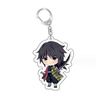 Móc Khóa acrylic Hai Mặt Phong Cách anime demon slayer tanjirou nezuko