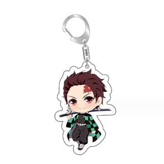 Móc Khóa acrylic Hai Mặt Phong Cách anime demon slayer tanjirou nezuko