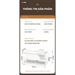 Bể cá mini BUNA có máy bơm nước có tích hợp đèn thủy sinh, bể cá để bàn văn phòng 30*13*19.3cm