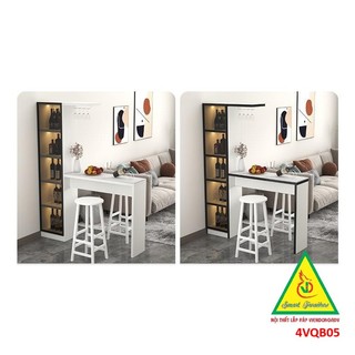 Quầy bar mini kiêm vách ngăn phòng khách nhà bếp 4VQB05 ( Không ghế )- NỘI THẤT LẮP RÁP VIENDONGADV