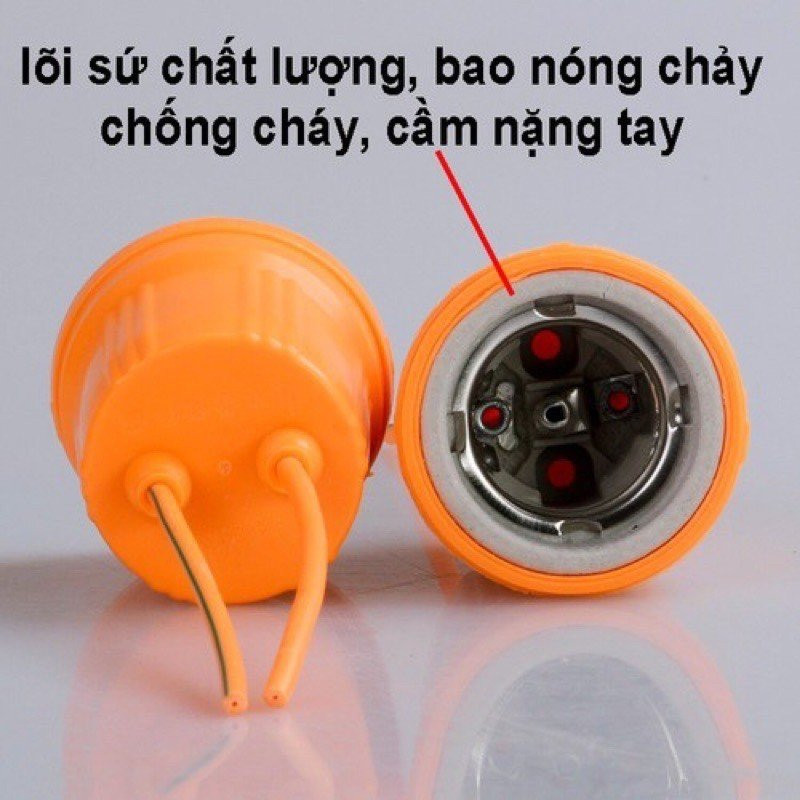 ĐUI ĐÈN SỨ CHỊU NHIỆT E27 KÍN NƯỚC LÕI SỨ CHỊU NHIỆT HÀNG TỐT