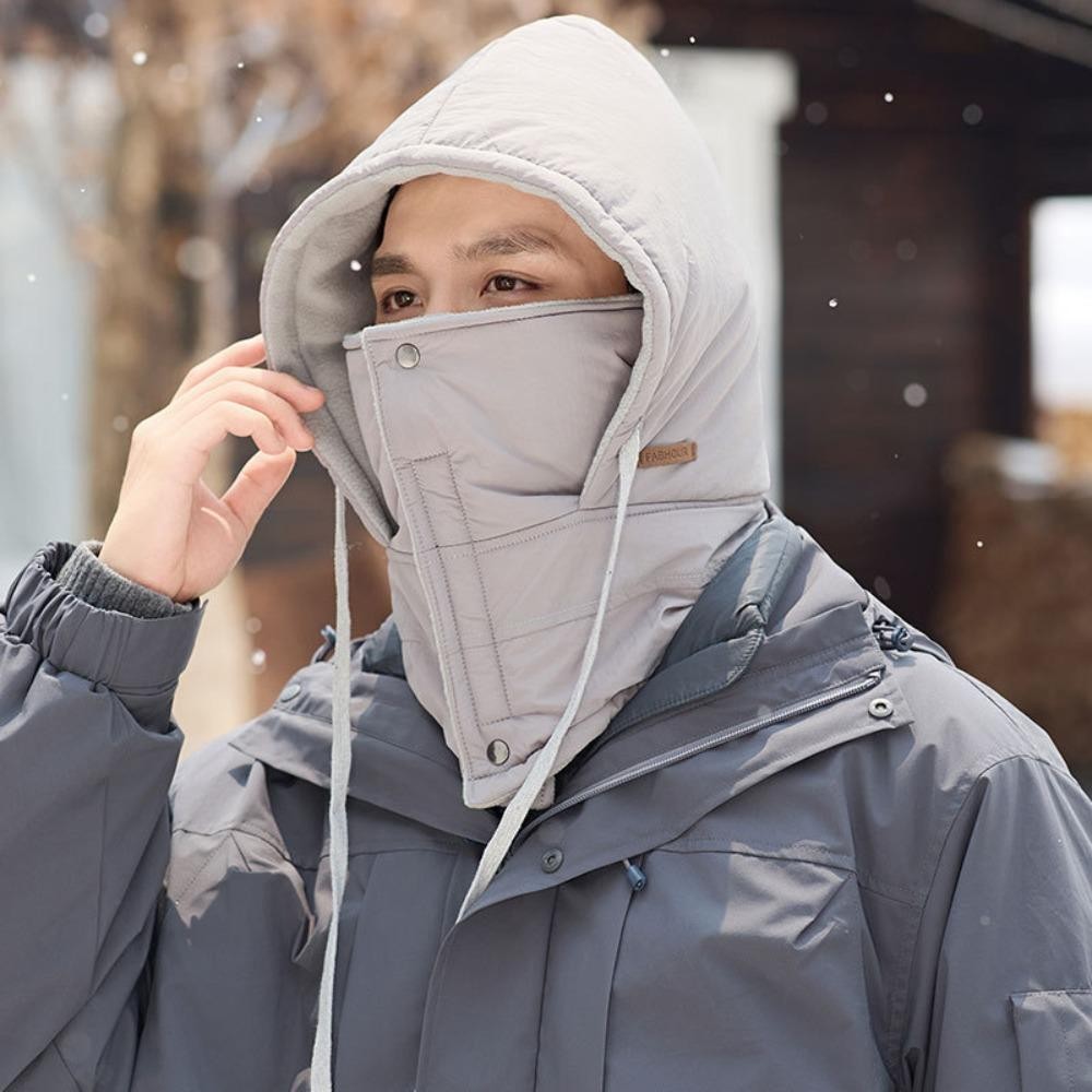 Mũ ấm CPINCP, Mũ len 4 trong 1 ấm áp, Máy sưởi cổ Cotton xuống Unisex