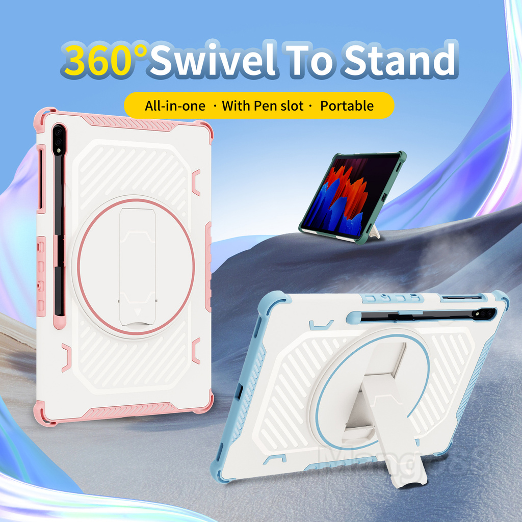 Ốp Lưng Dành Cho Samsung Tab S10 + 12.4 "S10 Plus X820 X826B 12.4inch 2024 Vỏ Máy Tính Bảng Giá Đỡ Xoay 360 Độ Mỏng Chịu Lực Chống Sốc Chắc Chắn Toàn Thân Có Vỏ Bảo Vệ